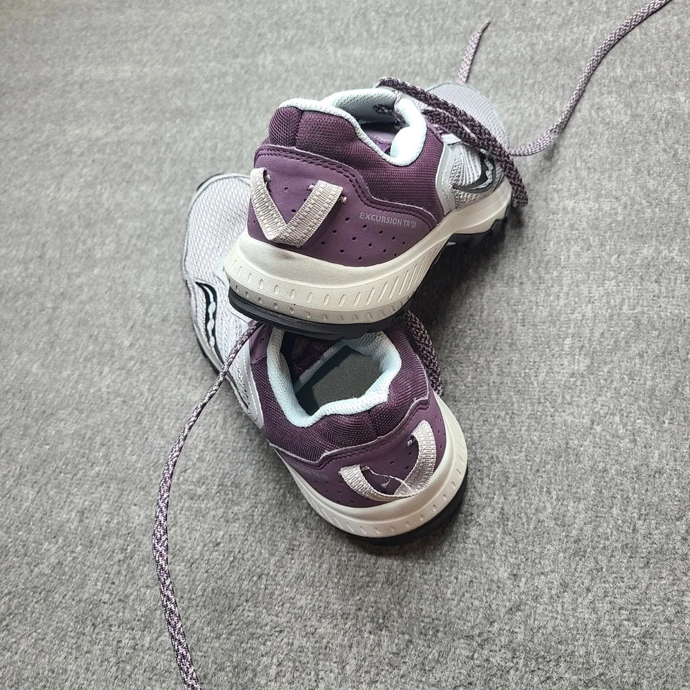 Saucony Excursion TR15 Trail‎ Running Shoes Womens 9.5 Grey Purple Rugged